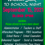 Welcome Back To School Night